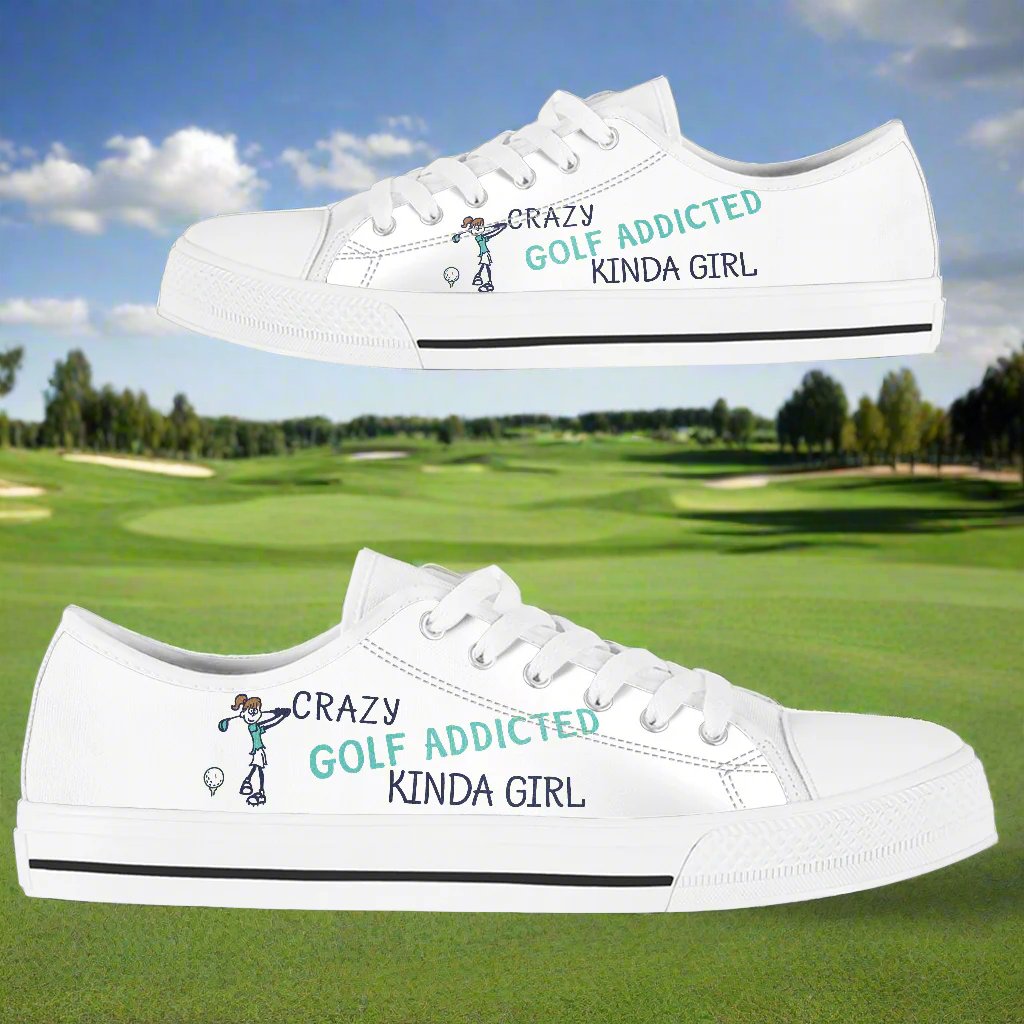 Crazy golf addicted kinda girl Women's Low Top Shoe