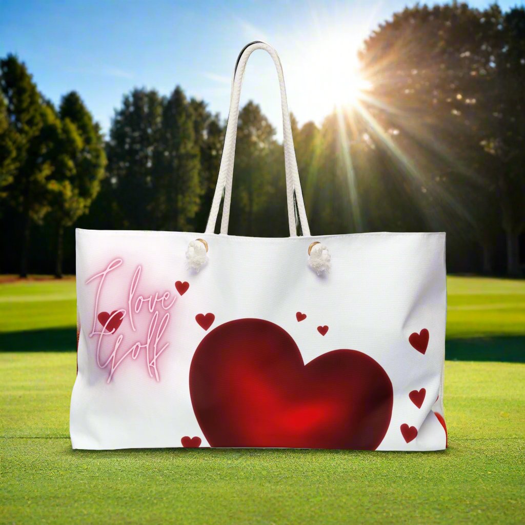 I Love Golf Weekender Bag