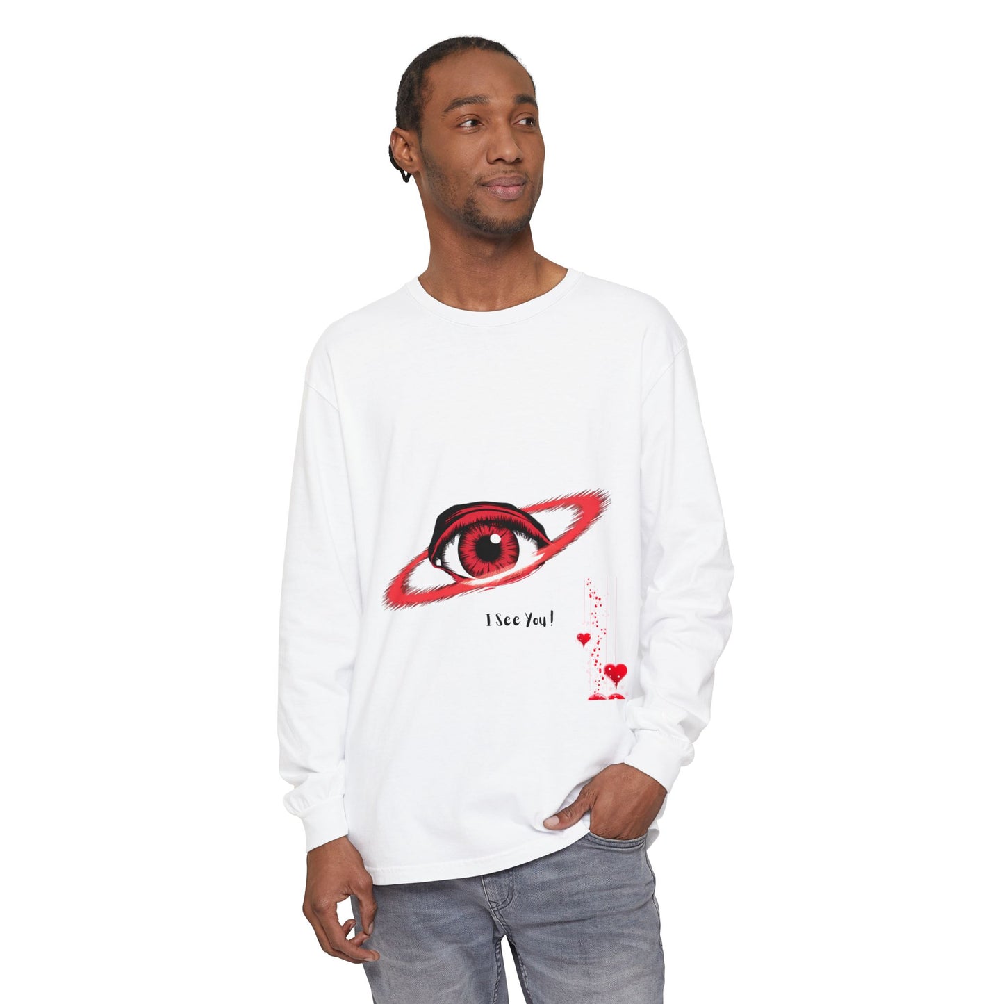 Eye See You Long Sleeve T-Shirt with Hearts
