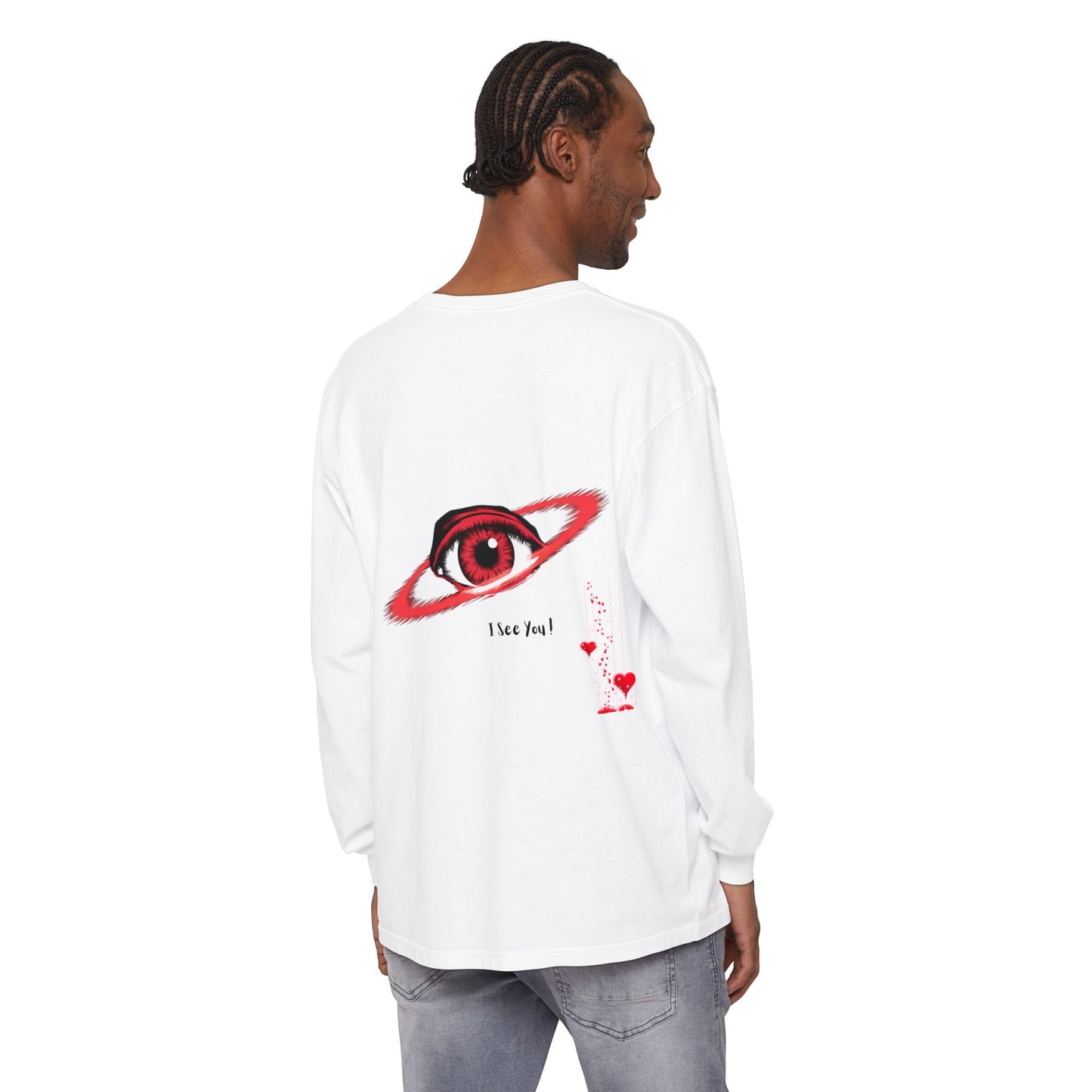Eye See You Long Sleeve T-Shirt with Hearts