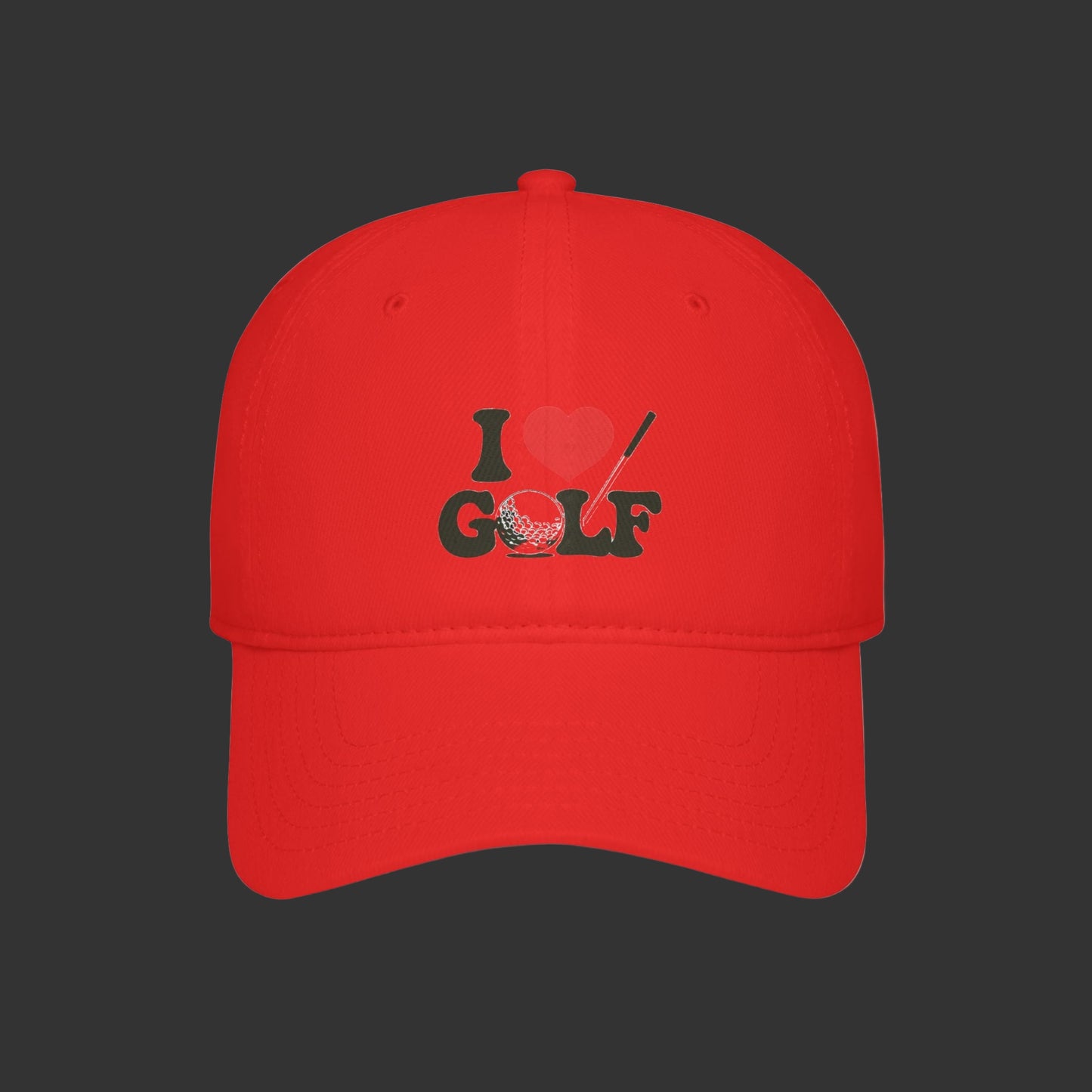 I Love Golf Baseball Cap