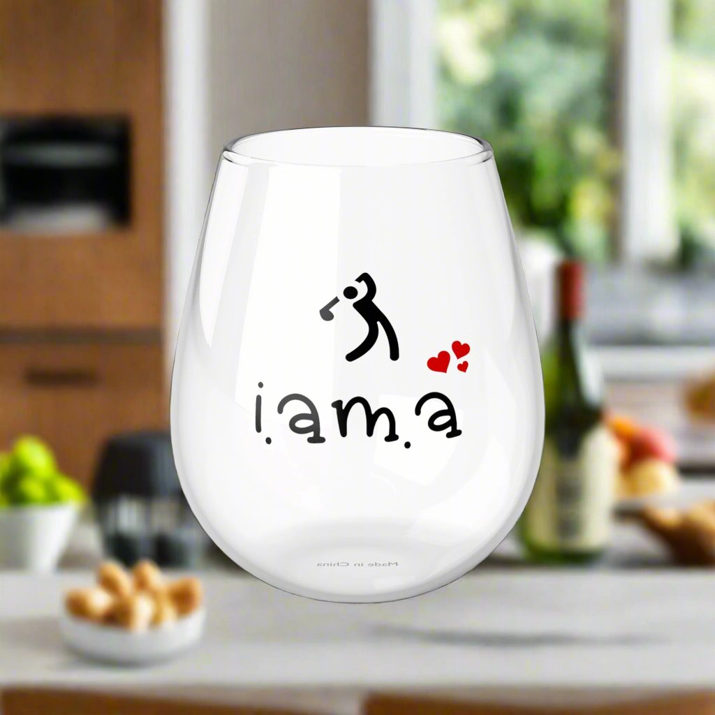 Golfer Stemless Wine Glass 11.75oz