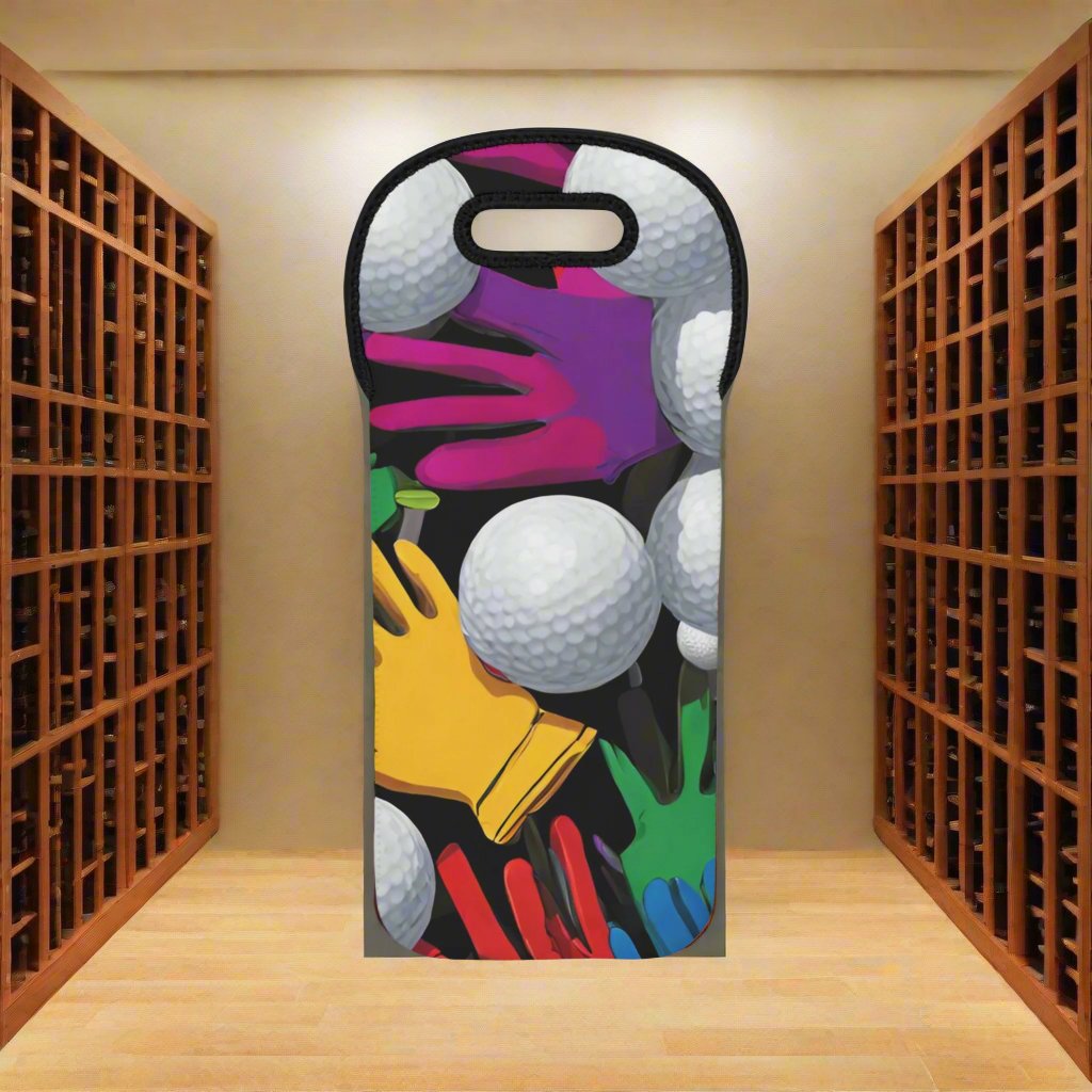 Golfer's Wine Tote Bag