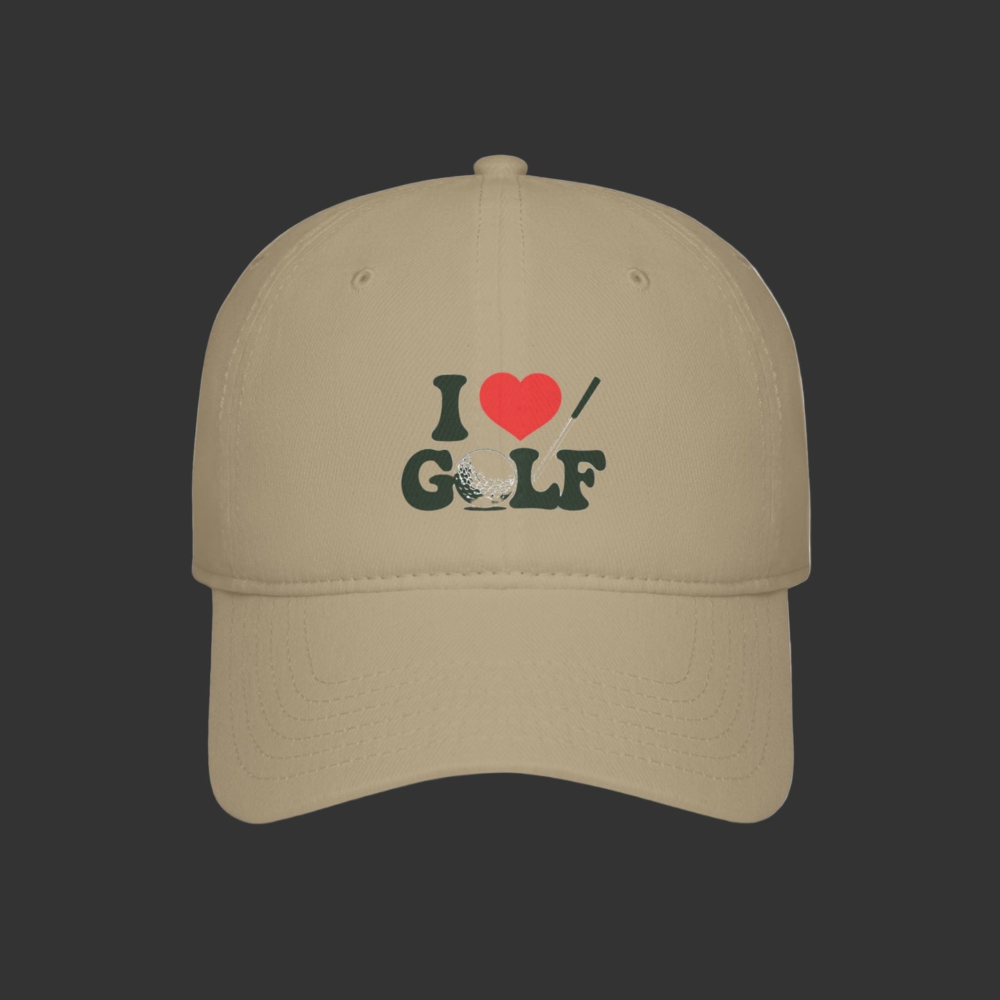 I Love Golf Baseball Cap