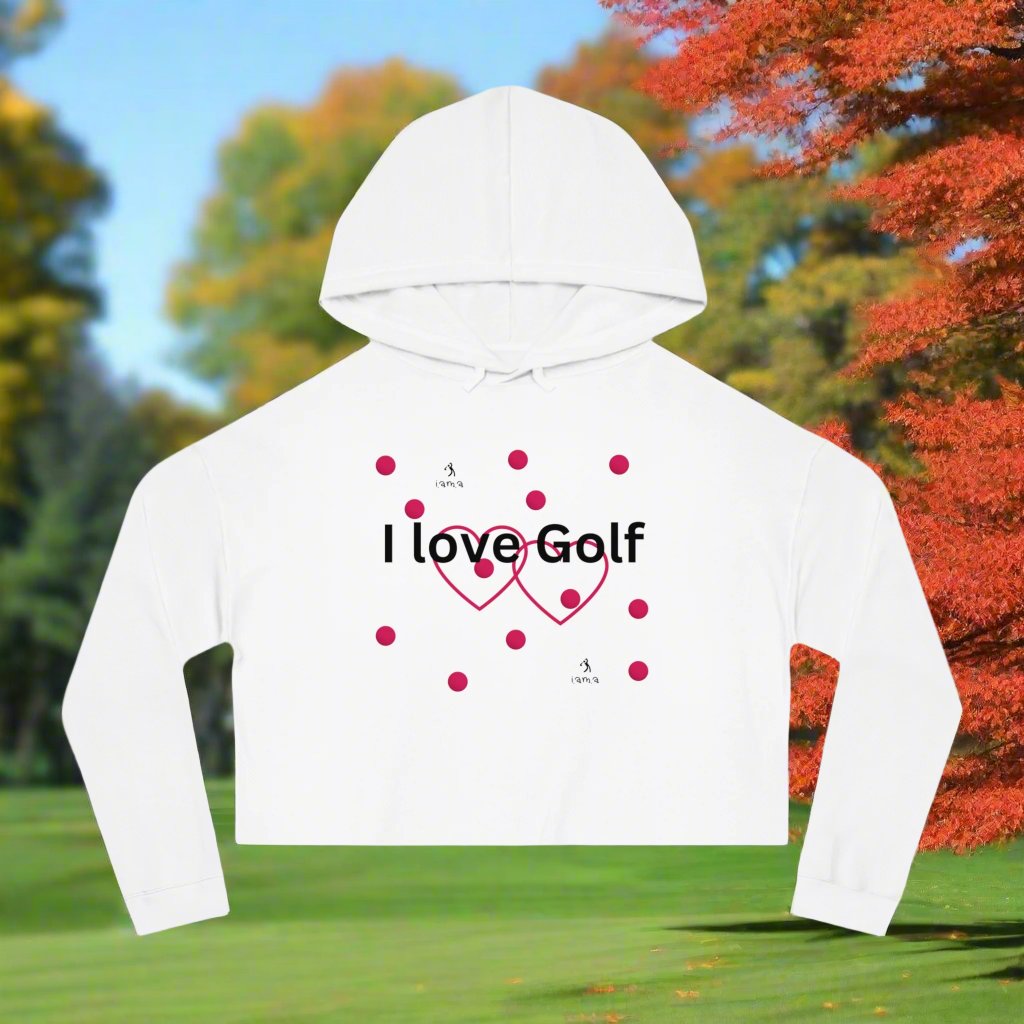 Golf-Inspired Cropped Hooded Sweatshirt