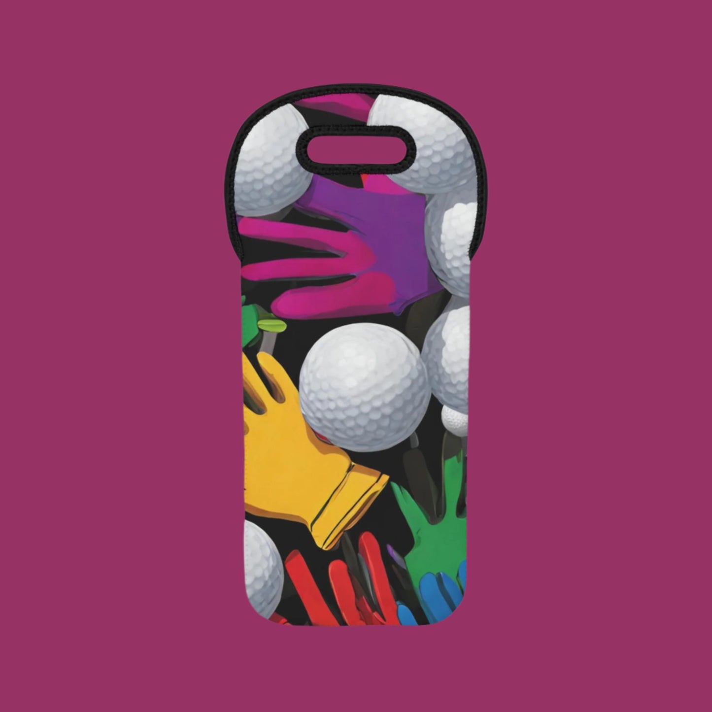 Golfer's Wine Tote Bag
