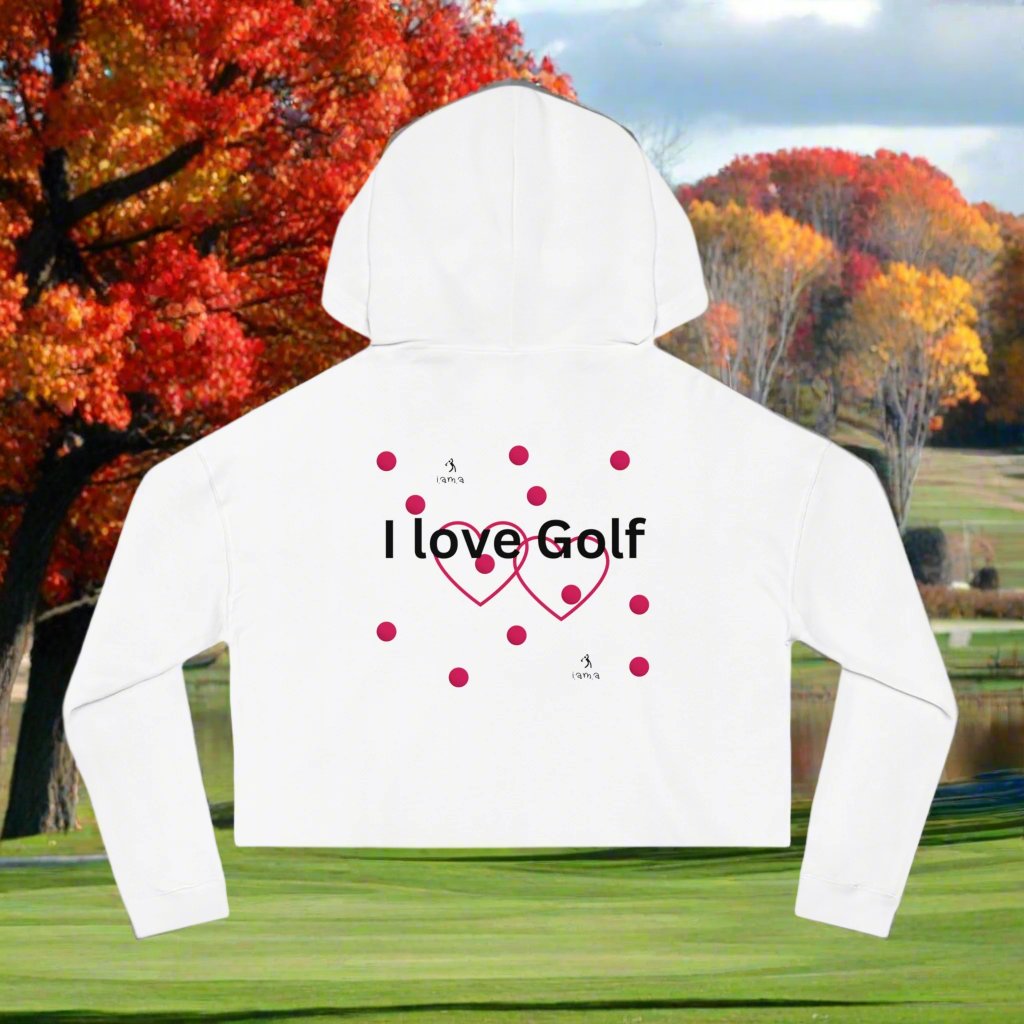 Golf-Inspired Cropped Hooded Sweatshirt
