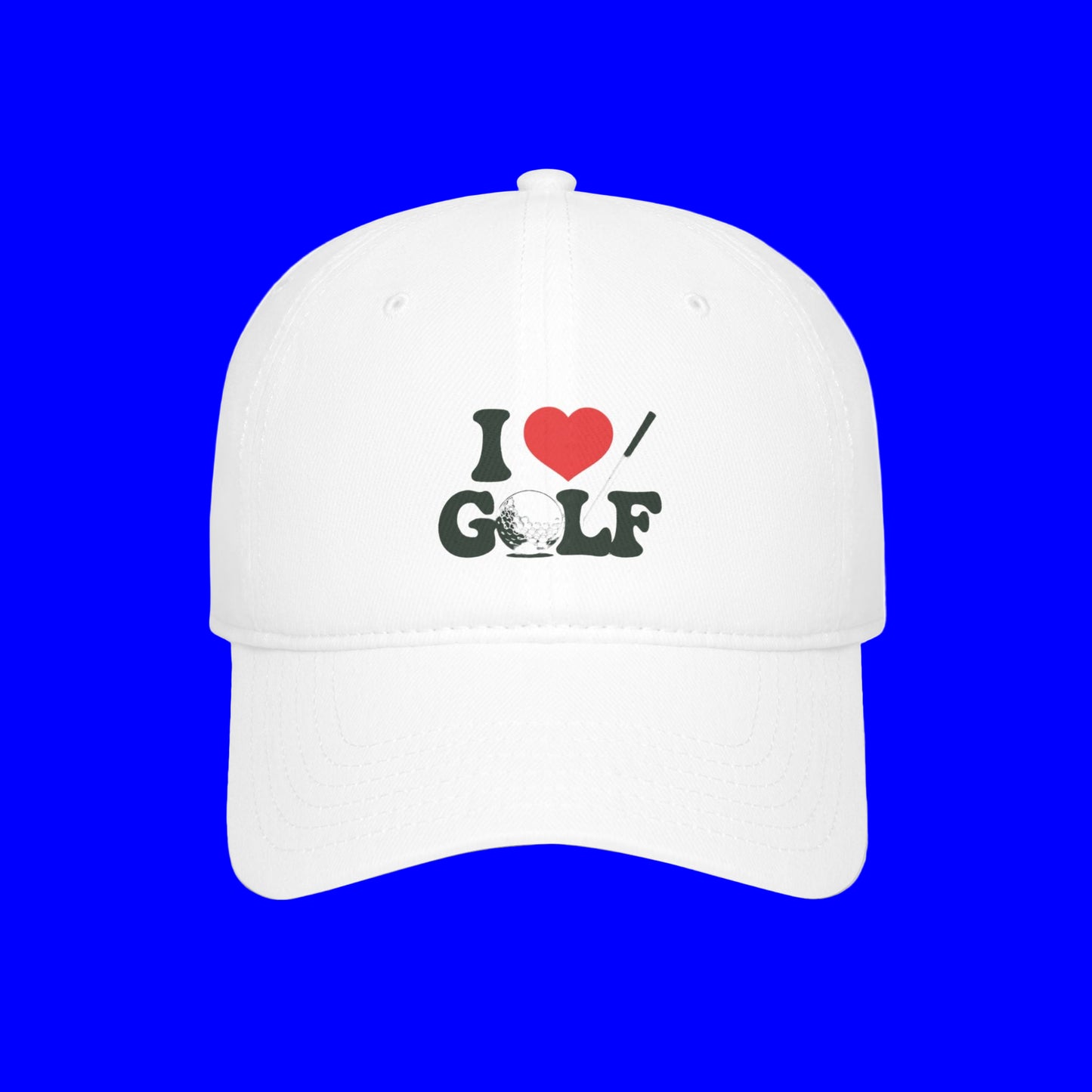 I Love Golf Baseball Cap
