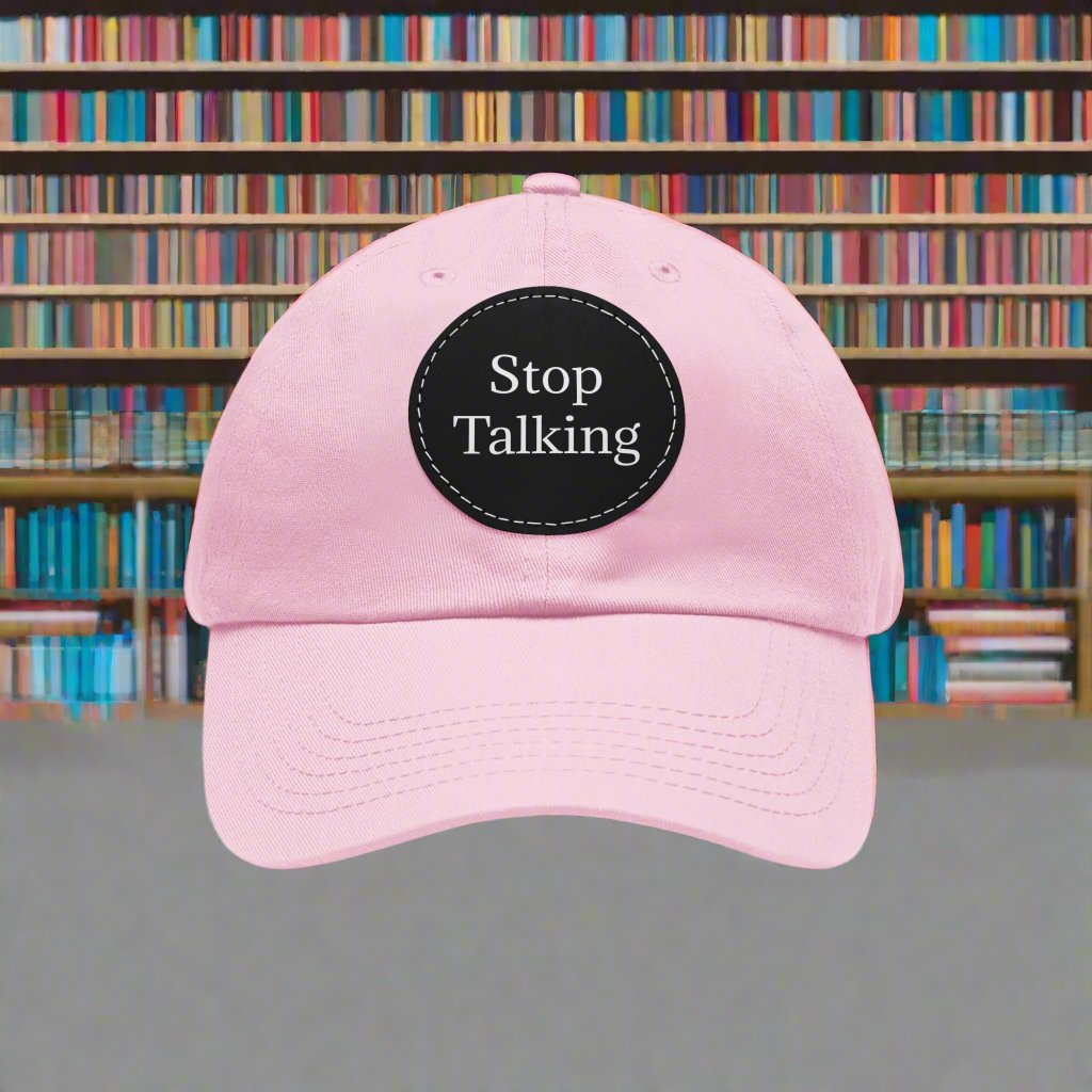 Dad Hat with Leather Patch (Round)