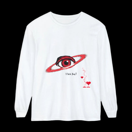 Eye See You Long Sleeve T-Shirt with Hearts