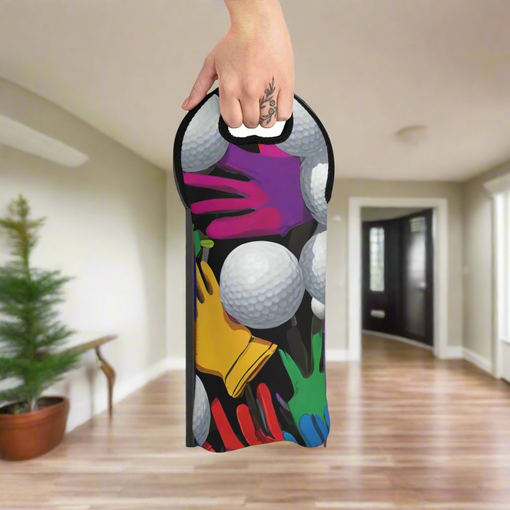 Golfer's Wine Tote Bag
