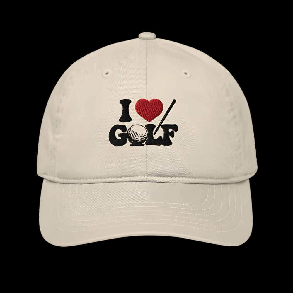 I Love Golf! Organic Baseball Cap