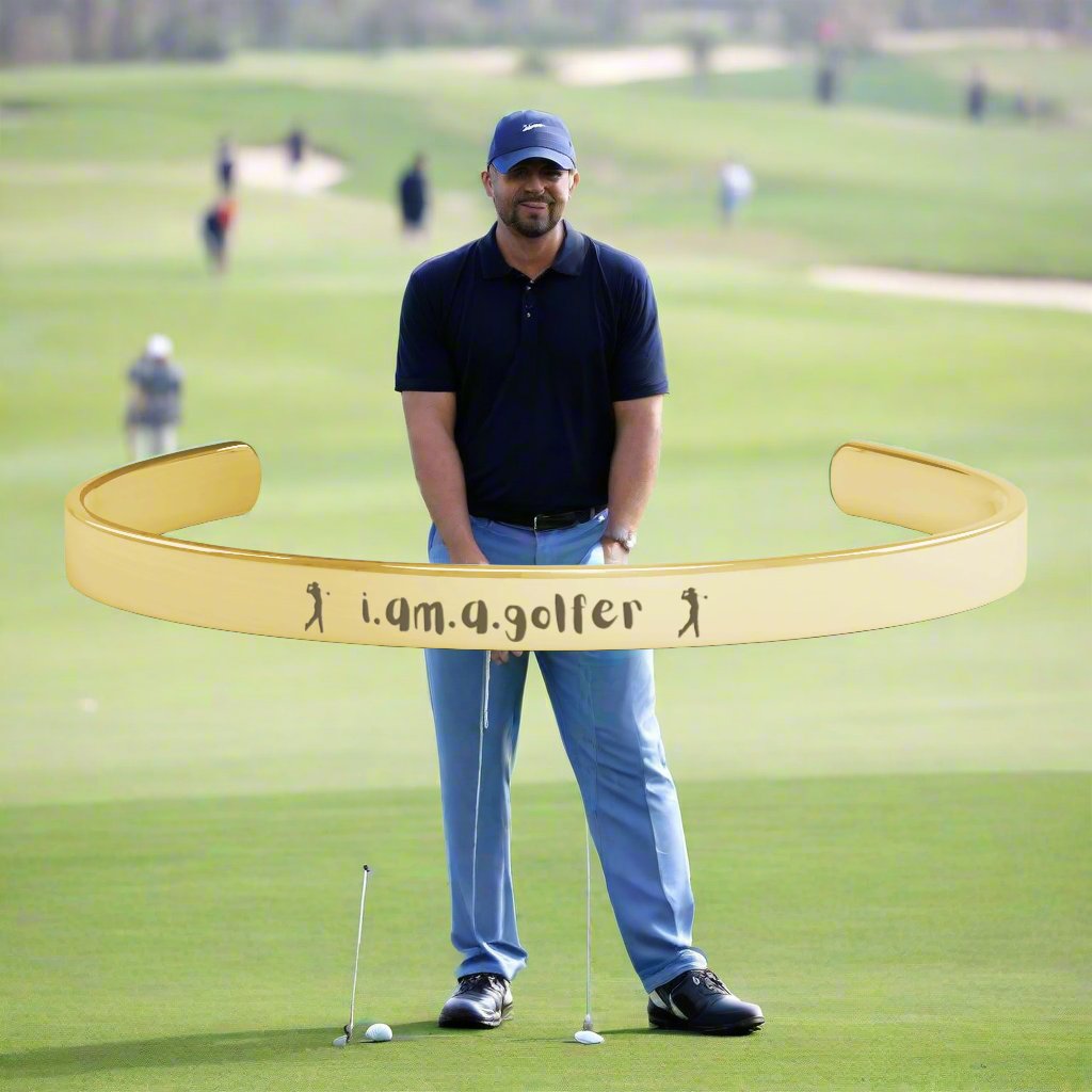 Male Golfer Cuff Bracelet