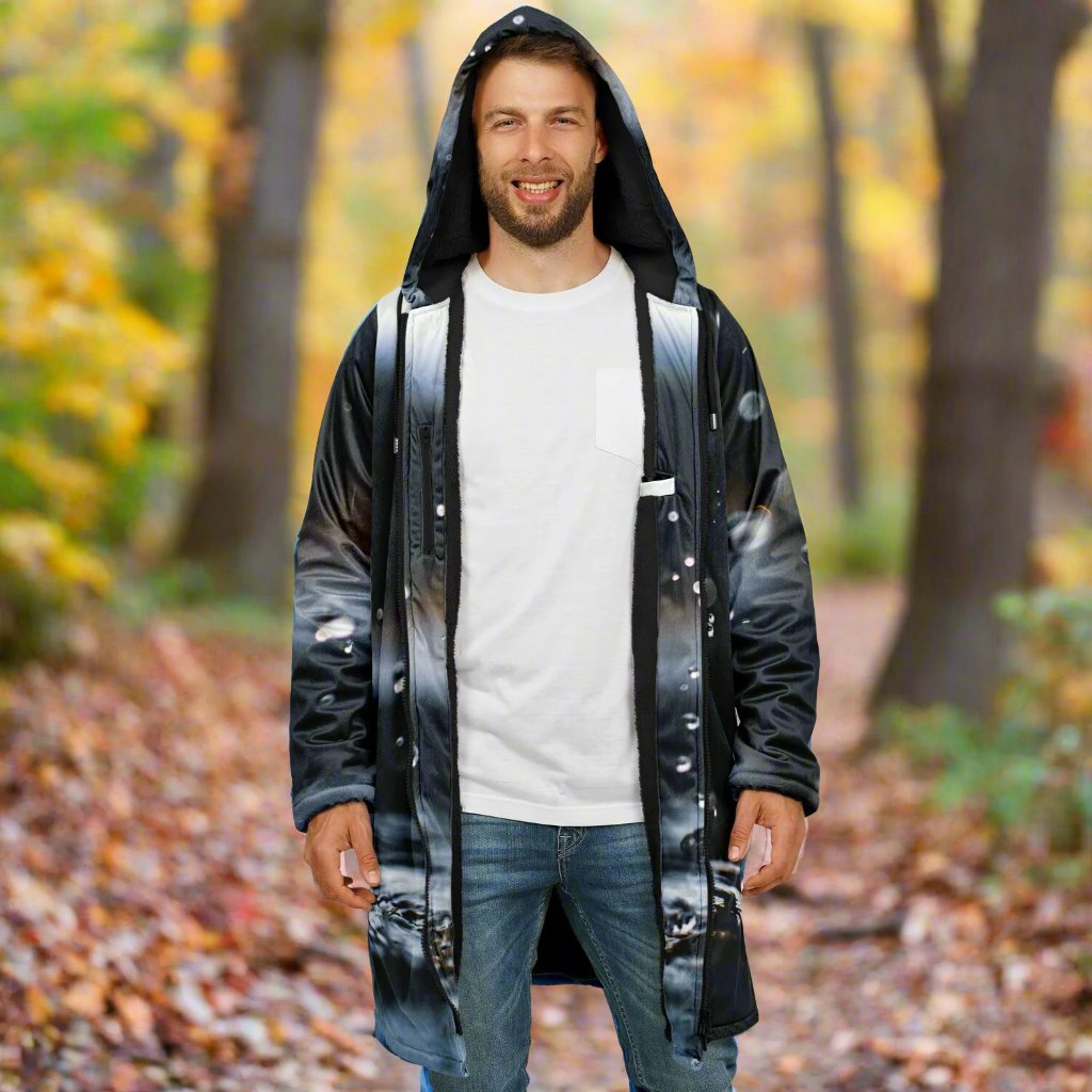 Knee Length Sweater Hoodie - AOP