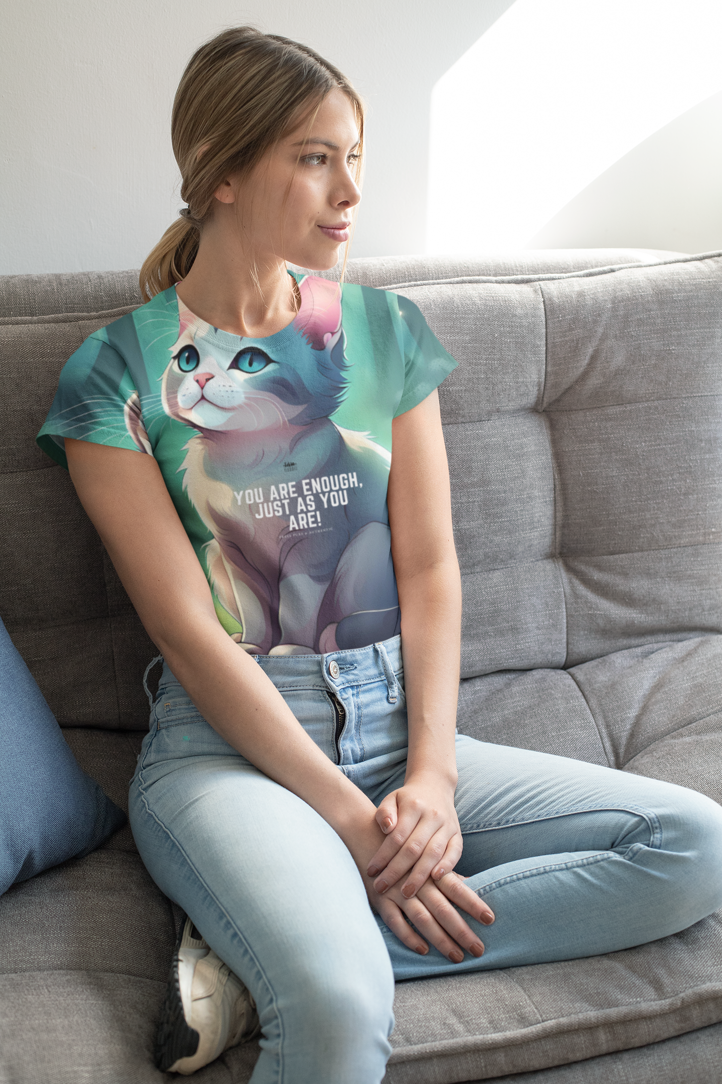 T-Shirt - Inspirational Quote 'YOU ARE ENOUGH, JUST AS YOU ARE'