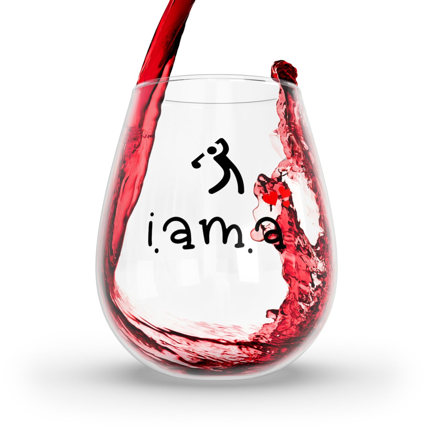 Golfer Stemless Wine Glass 11.75oz