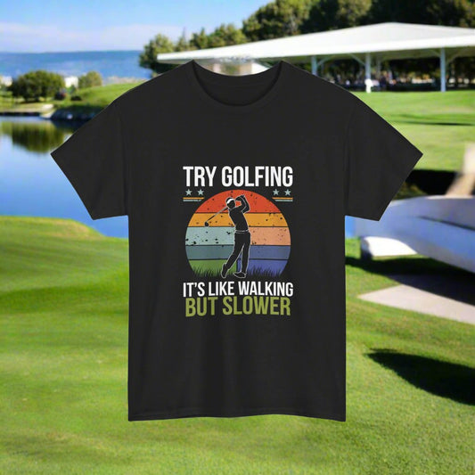 Try Golfing Unisex Heavy Cotton Tee